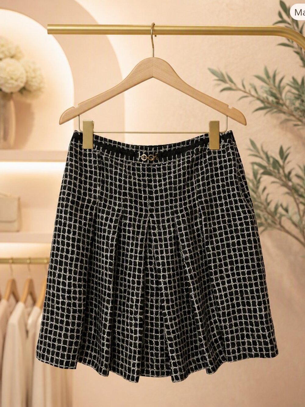 Ann Taylor Petites Brown/Crean Silk Skirt Size 4P